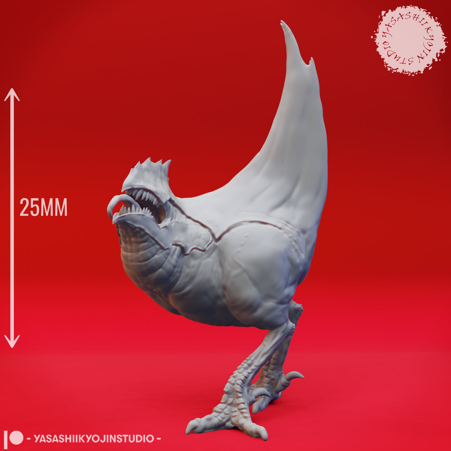 Abyssal Chicken Mob - Bundle - 3D Printed Mini for Tabletop Gaming, Dungeons and Dragons, Pathfinder, Kings of War and other RPG's