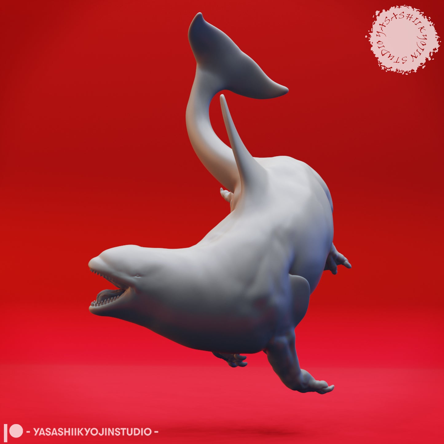 Akhlut - Diving (Water) - 3D Printed Mini for Tabletop Gaming, Dungeons and Dragons, Pathfinder, Kings of War and other RPG's