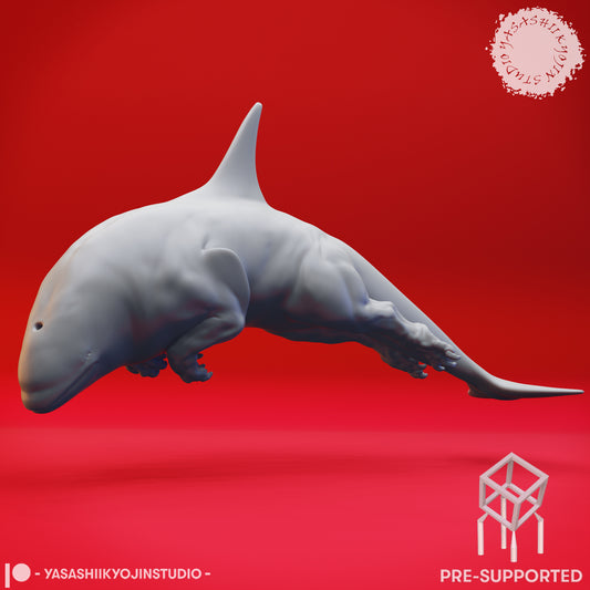 Swimming Akhlut - Tabletop Miniature (Pre-Supported STL)