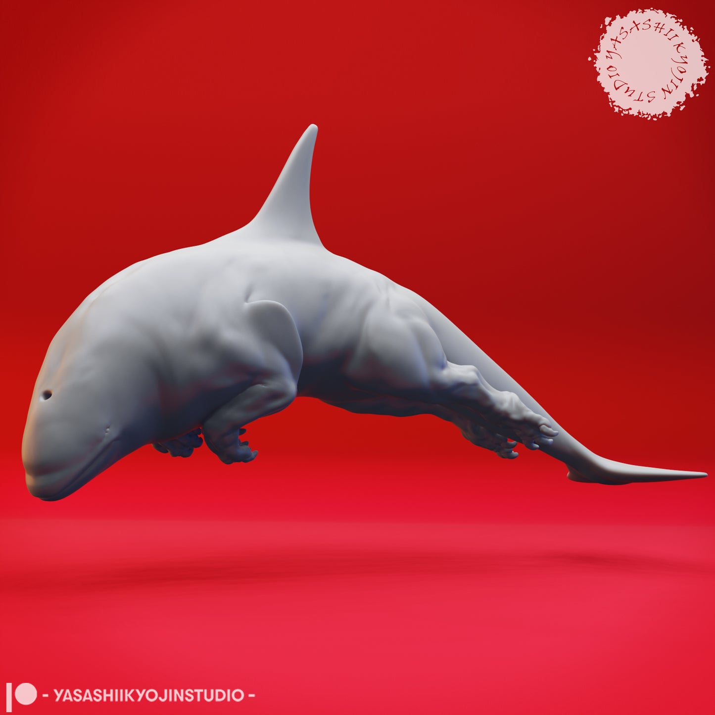 Akhlut - Swimming - 3D Printed Mini for Tabletop Gaming, Dungeons and Dragons, Pathfinder, Kings of War and other RPG's