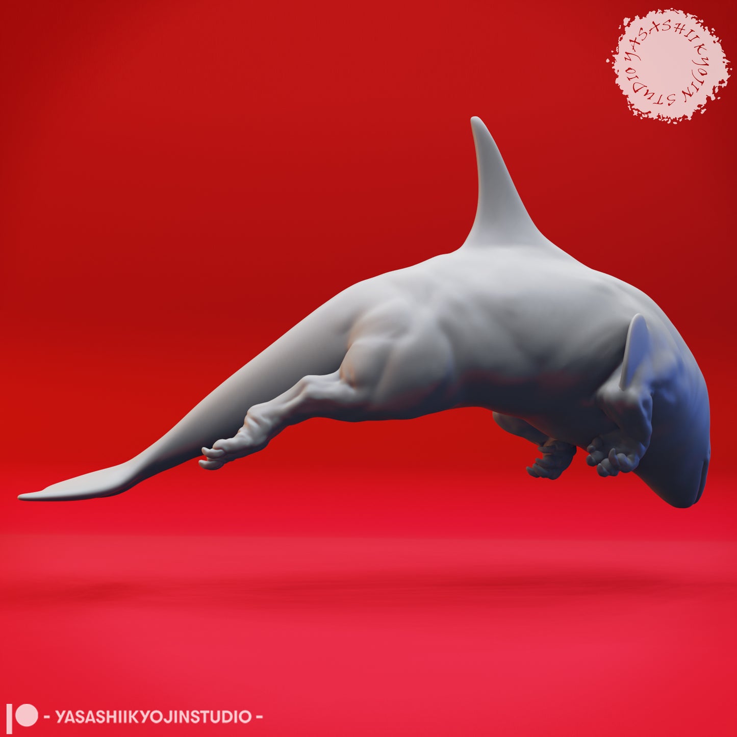 Akhlut - Swimming - 3D Printed Mini for Tabletop Gaming, Dungeons and Dragons, Pathfinder, Kings of War and other RPG's