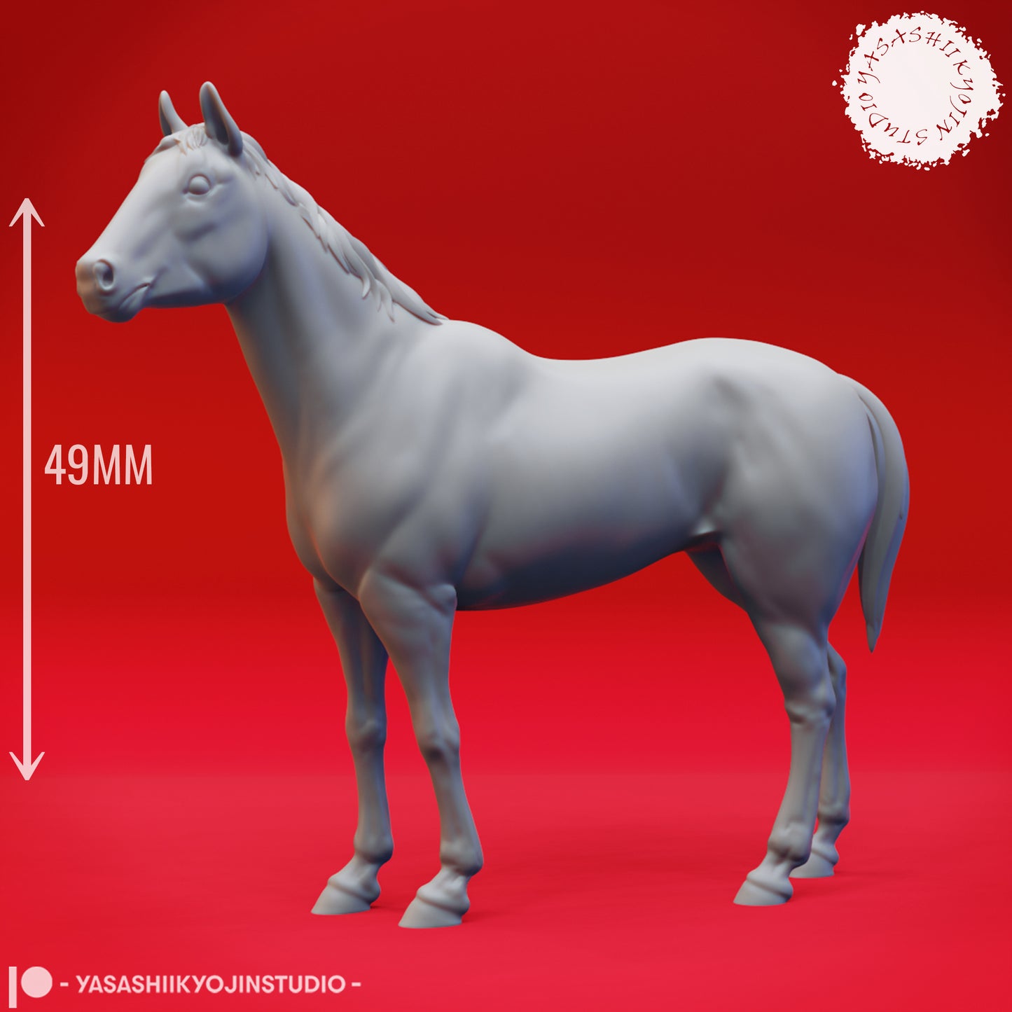 Horse - 3D Printed Mini for Tabletop Gaming, Dungeons and Dragons, Pathfinder, Kings of War and other RPG's