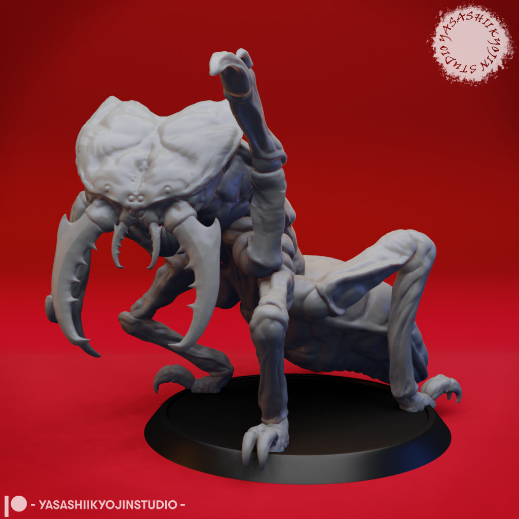 Ankheg - Attacking  - 3D Printed Mini for Tabletop Gaming, Dungeons and Dragons, Pathfinder, Kings of War and other RPG's