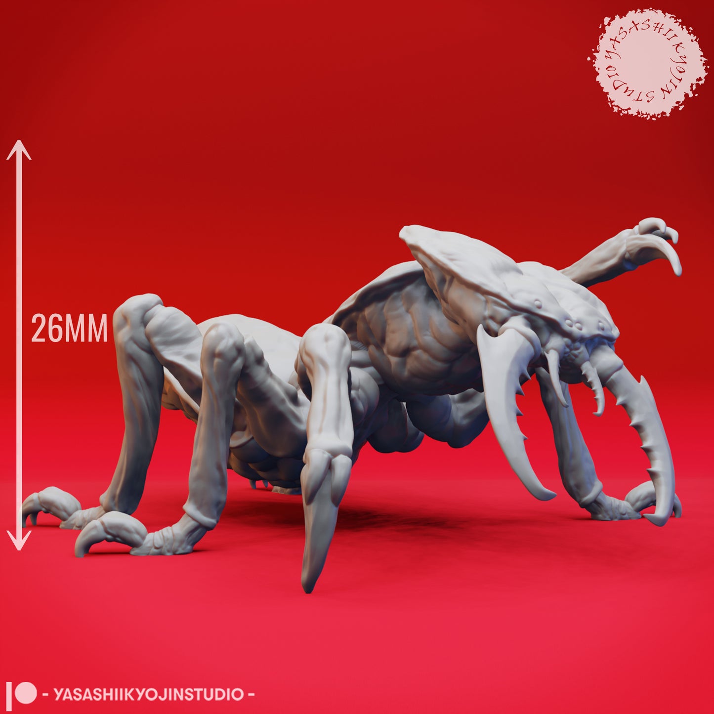 Ankheg - Crawling  - 3D Printed Mini for Tabletop Gaming, Dungeons and Dragons, Pathfinder, Kings of War and other RPG's