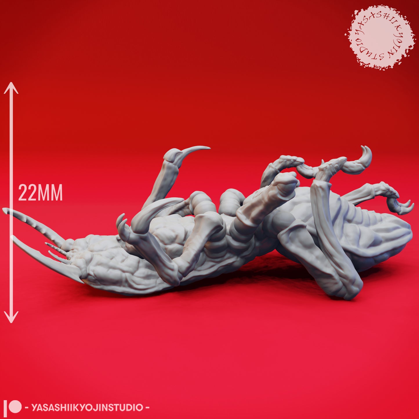 Ankheg - Defeated  - 3D Printed Mini for Tabletop Gaming, Dungeons and Dragons, Pathfinder, Kings of War and other RPG's