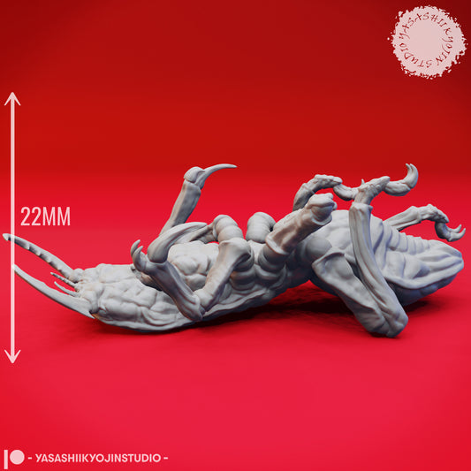 Ankheg - Defeated  - 3D Printed Mini for Tabletop Gaming, Dungeons and Dragons, Pathfinder, Kings of War and other RPG's