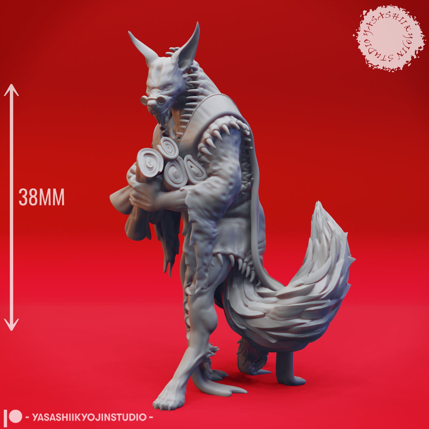 Arcanaloth - Record Keeper - Tabletop Miniature (Pre-Supported STL)