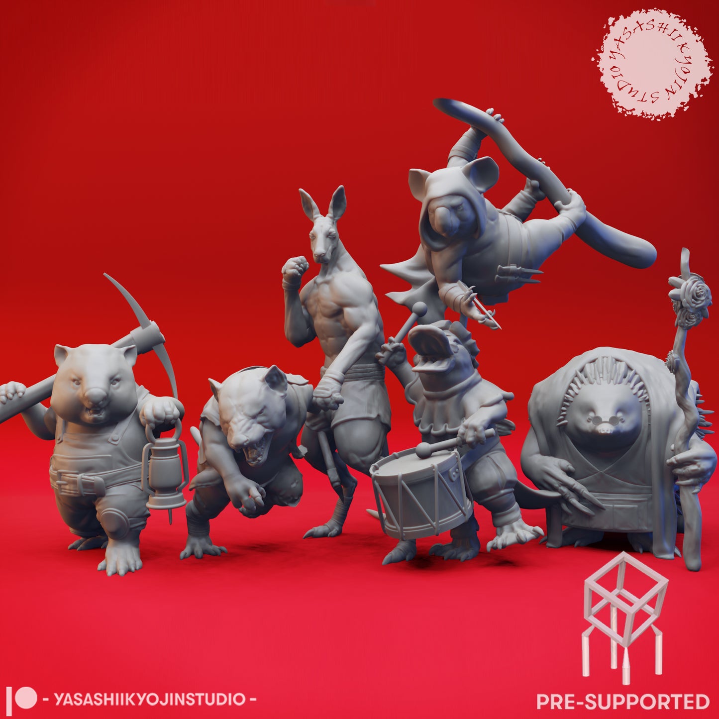 Aussie-folk Clan - Tabletop Miniatures (Pre-Supported)