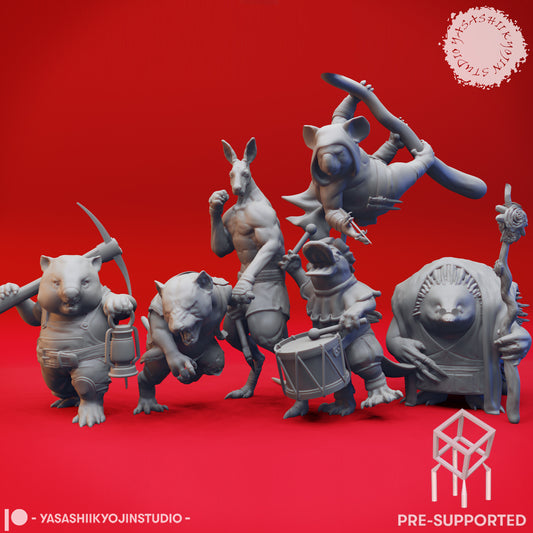 Aussie-folk Clan - Tabletop Miniatures (Pre-Supported)