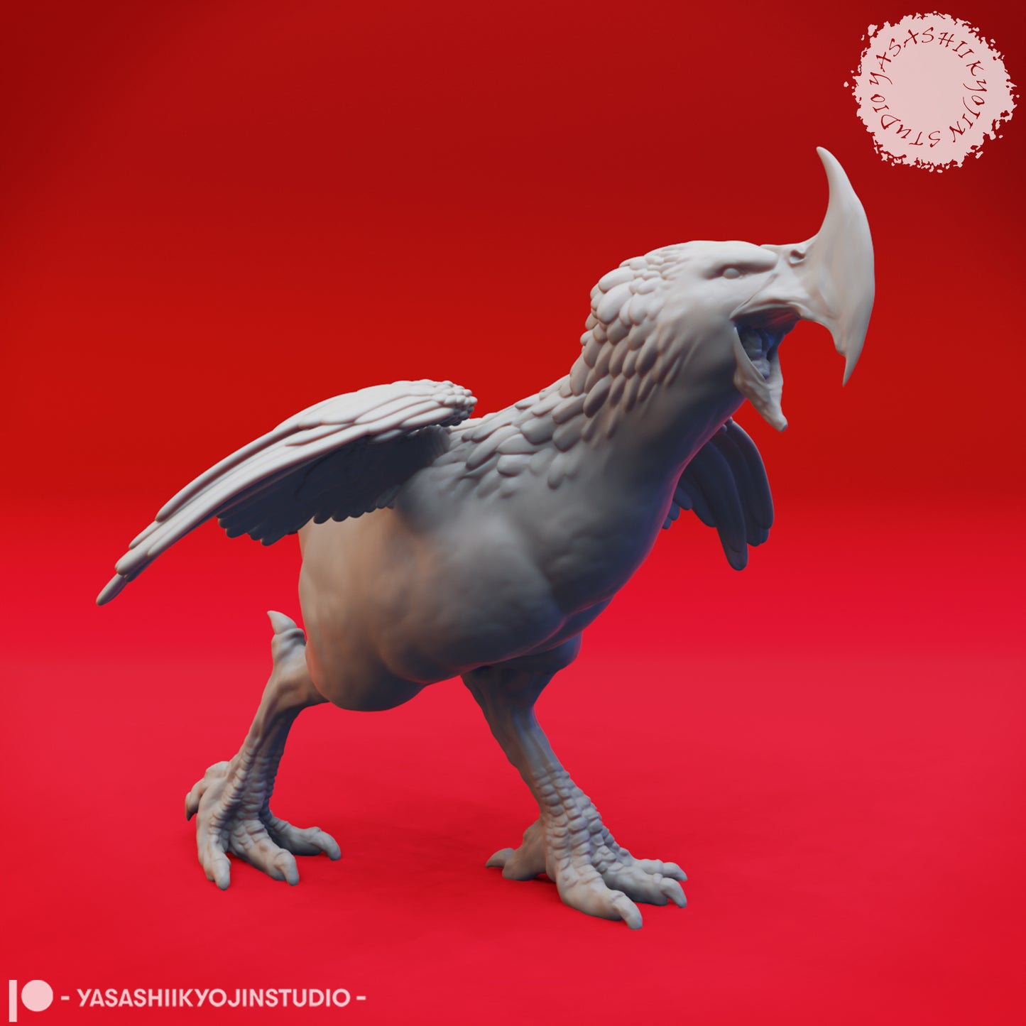 Axe Beak - Screeching - 3D Printed Mini for Tabletop Gaming, Dungeons and Dragons, Pathfinder, Kings of War and other RPG's