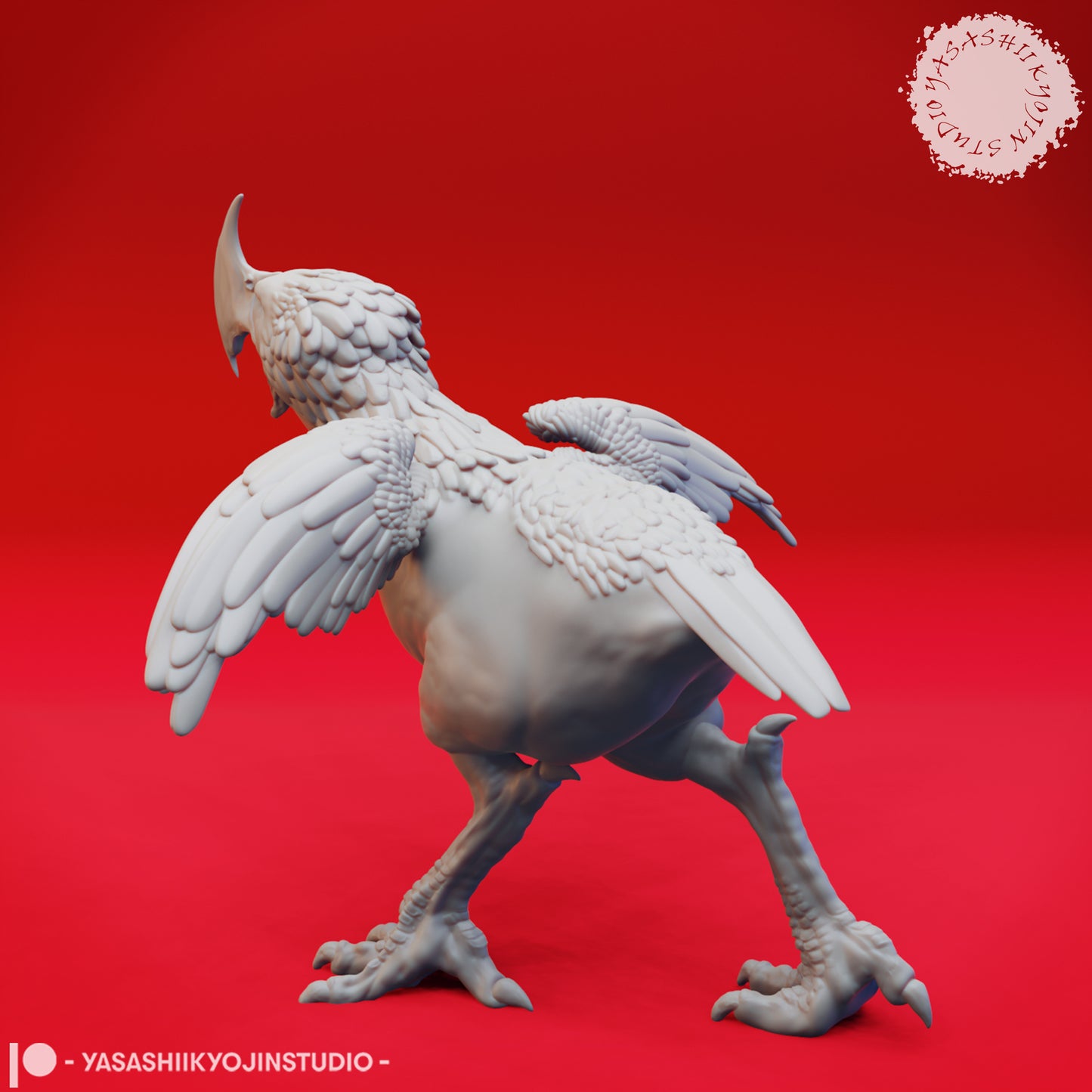 Axe Beak - Screeching - 3D Printed Mini for Tabletop Gaming, Dungeons and Dragons, Pathfinder, Kings of War and other RPG's