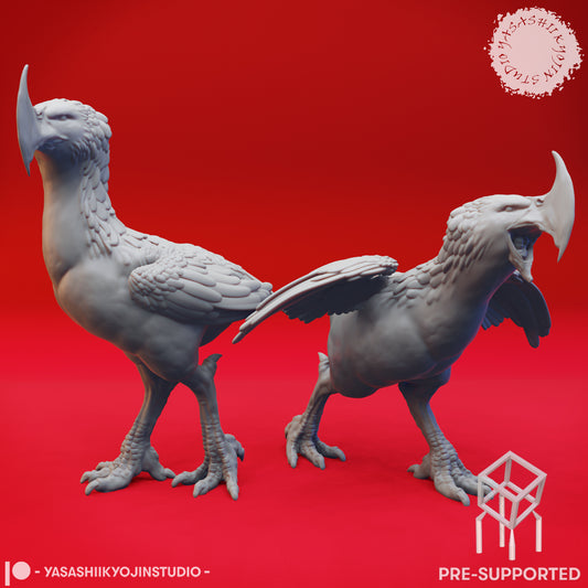 Axe Beak Pair - Tabletop Miniatures (Pre-Supported)