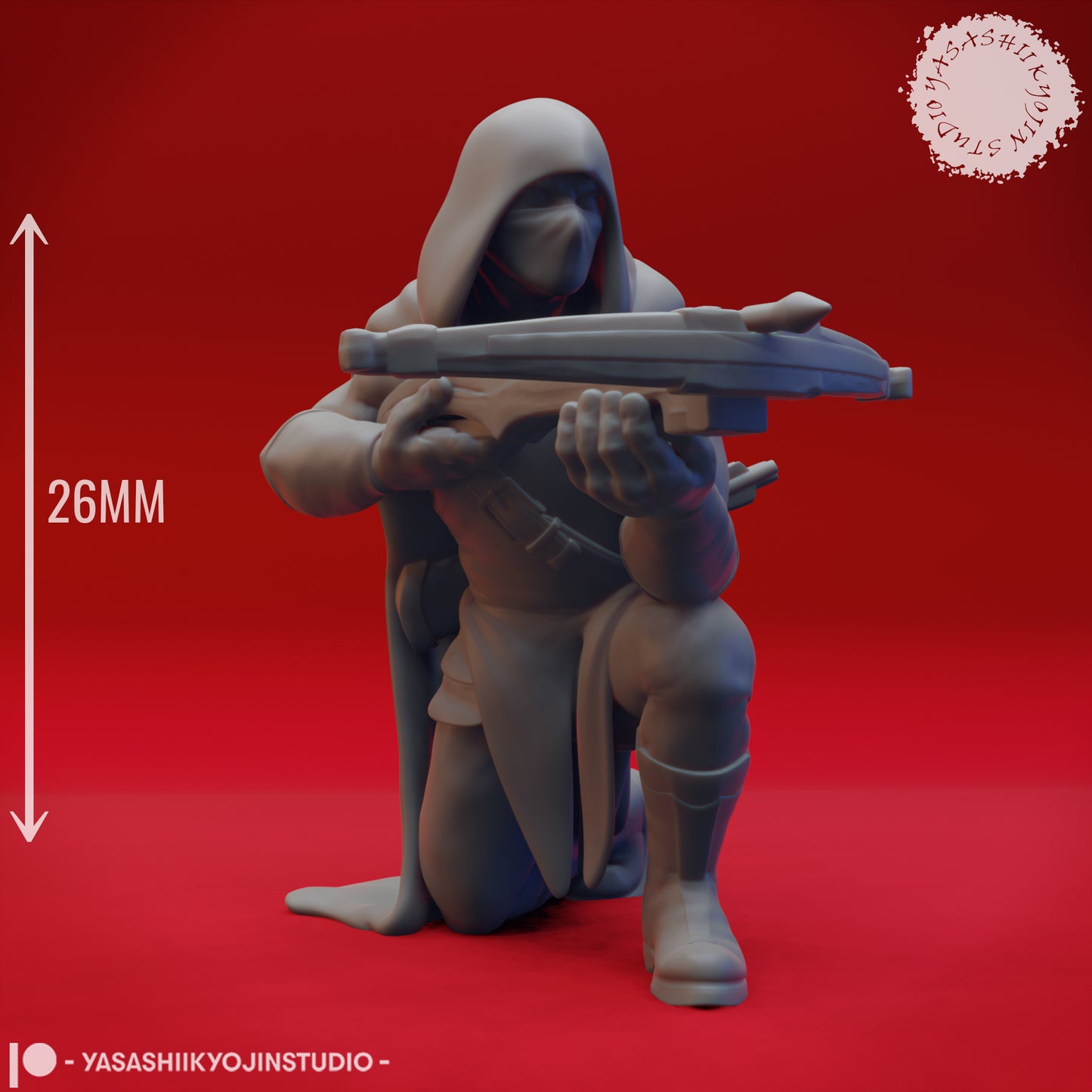 Bandit - Crossbow - 3D Printed Mini for Tabletop Gaming, Dungeons and Dragons, Pathfinder, Kings of War and other RPG's