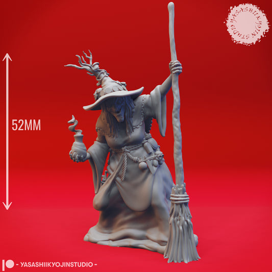 Barovian Witch - 3D Printed Mini for Tabletop Gaming, Dungeons and Dragons, Pathfinder, Kings of War and other RPG's