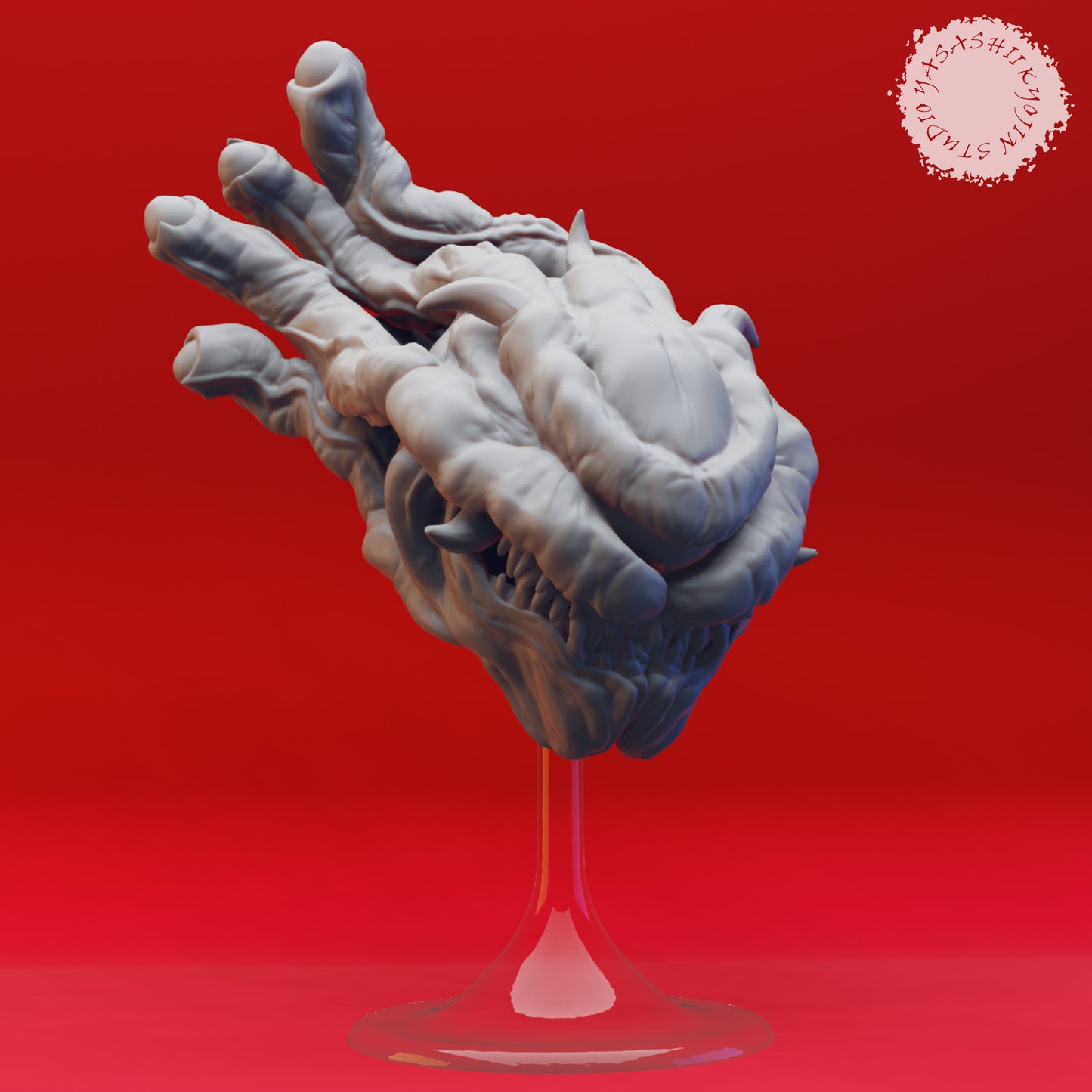 Beholder - Diving - 3D Printed Mini for Tabletop Gaming, Dungeons and Dragons, Pathfinder, Kings of War and other RPG's