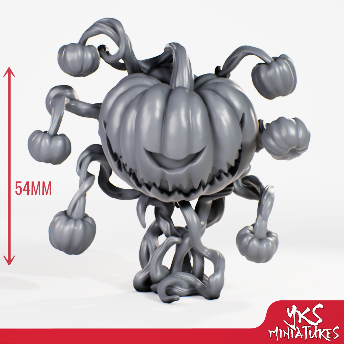 Pumpkin Beholder - 3D Printed Mini for Tabletop Gaming, Dungeons and Dragons, Pathfinder, Kings of War and other RPG's