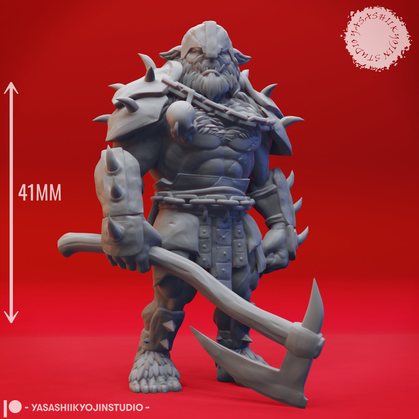 Bugbear - Warchief- 3D Printed Mini for Tabletop Gaming, Dungeons and Dragons, Pathfinder, Kings of War and other RPG's