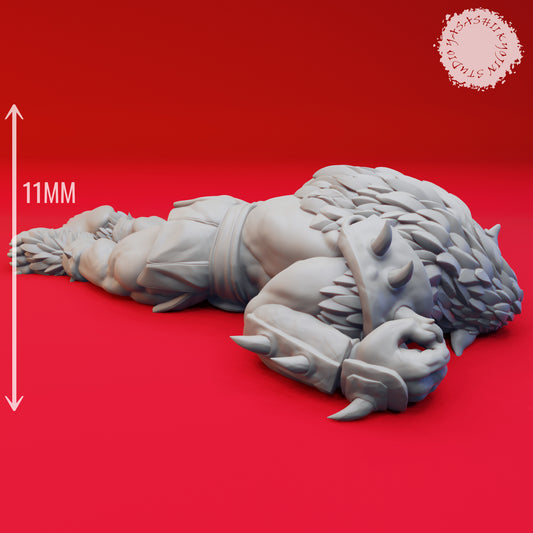 Bugbear - Defeated - 3D Printed Mini for Tabletop Gaming, Dungeons and Dragons, Pathfinder, Kings of War and other RPG's