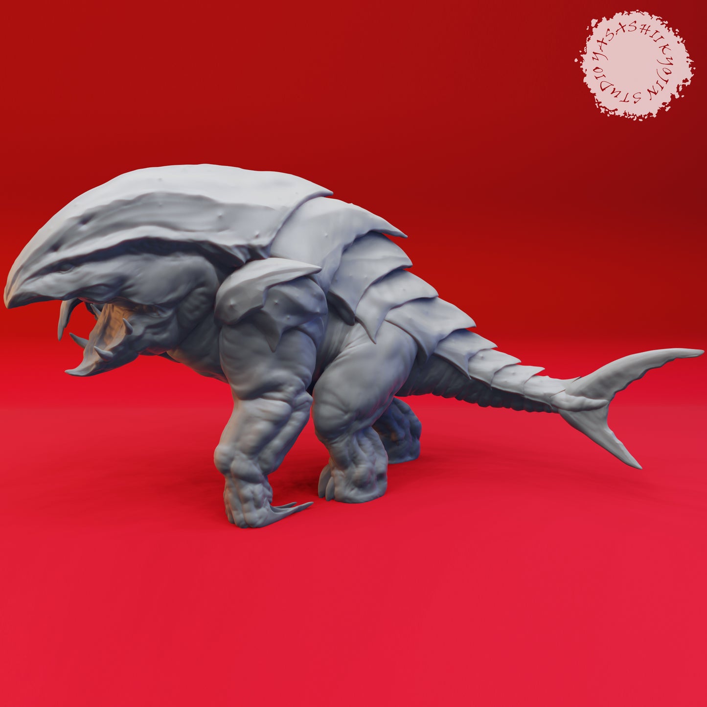 Bulette - Attacking - 3D Printed Mini for Tabletop Gaming, Dungeons and Dragons, Pathfinder, Kings of War and other RPG's