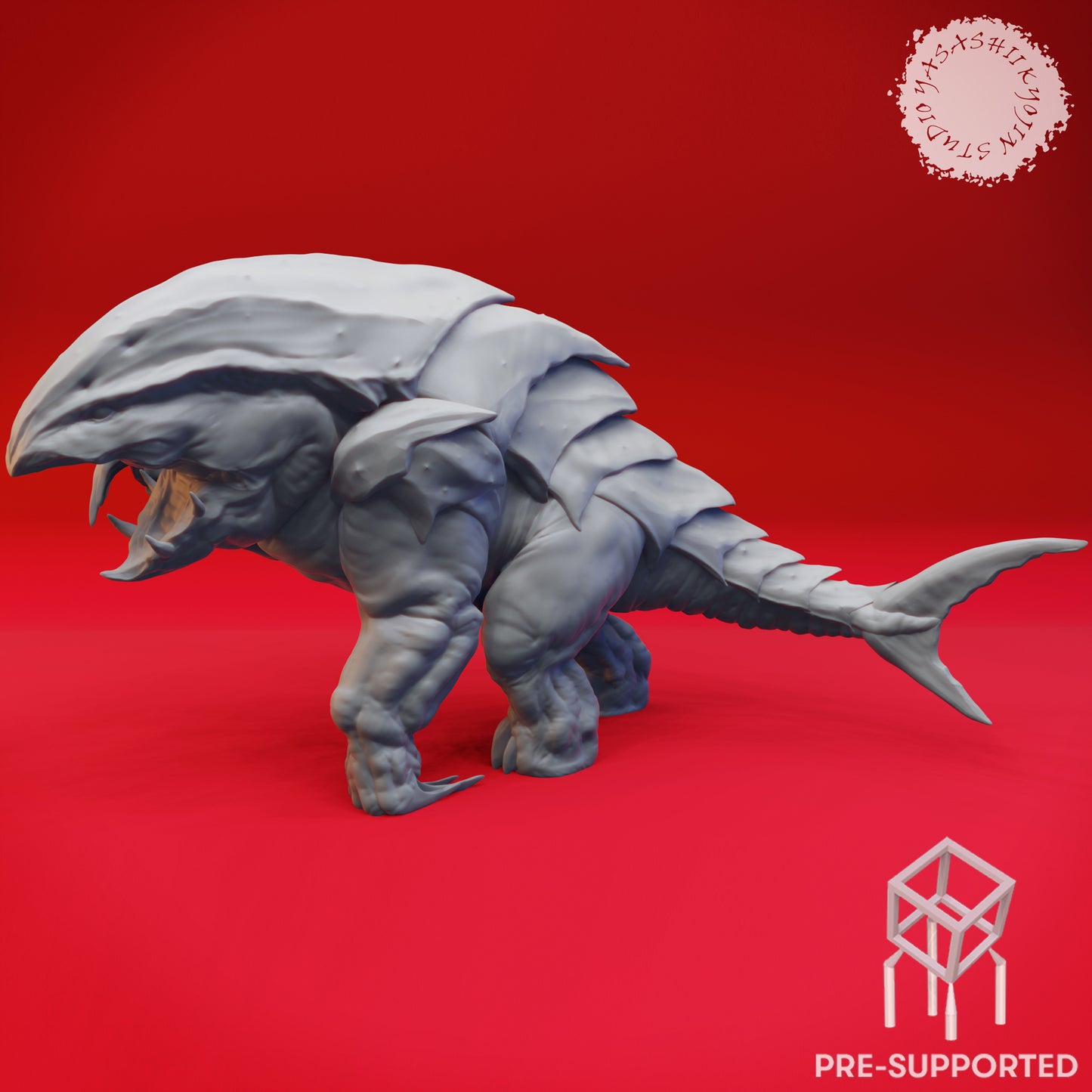 Bulette - Attacking - Tabletop Miniature (Pre-Supported STL)