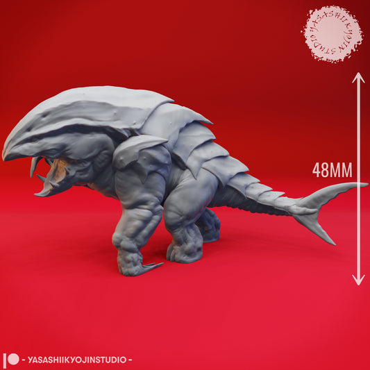Bulette - Attacking - 3D Printed Mini for Tabletop Gaming, Dungeons and Dragons, Pathfinder, Kings of War and other RPG's