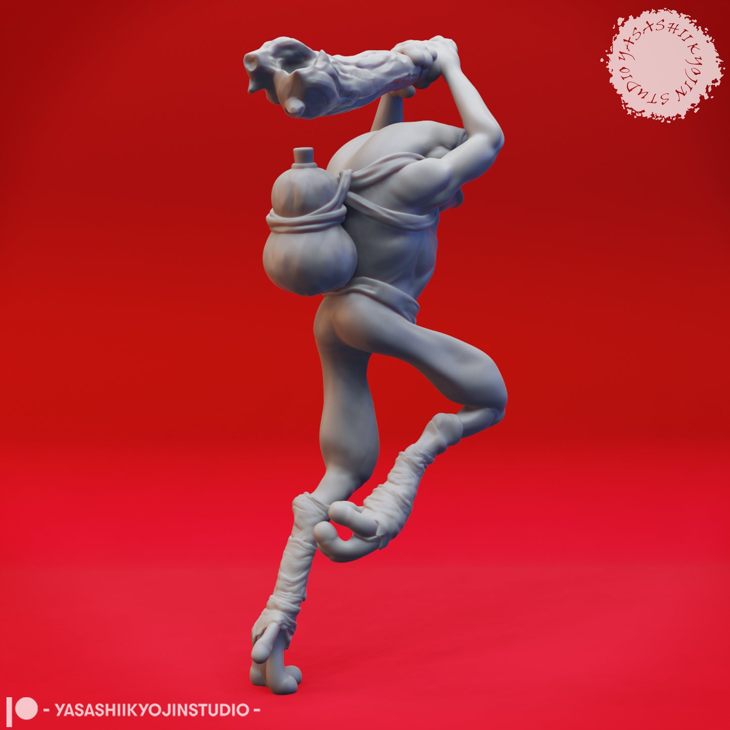 Bullywug - Club - 3D Printed Mini for Tabletop Gaming, Dungeons and Dragons, Pathfinder, Kings of War and other RPG's