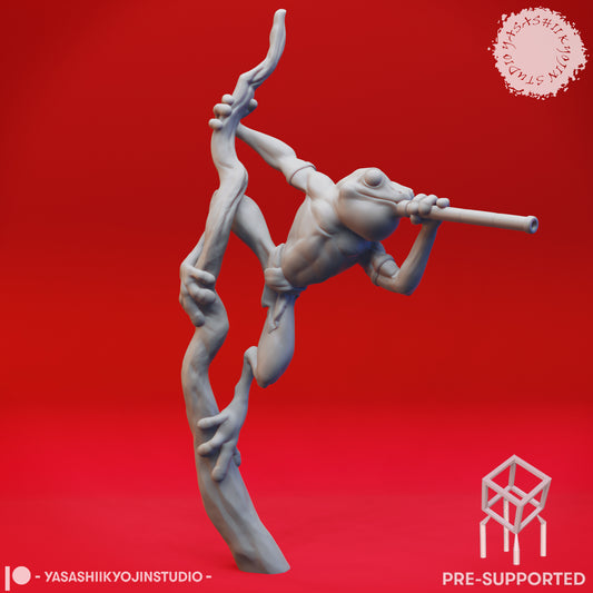 Bullywug - Blowdart - Tabletop Miniature (Pre-Supported STL)