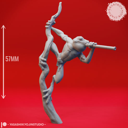 Bullywug - Blow dart - 3D Printed Mini for Tabletop Gaming, Dungeons and Dragons, Pathfinder, Kings of War and other RPG's