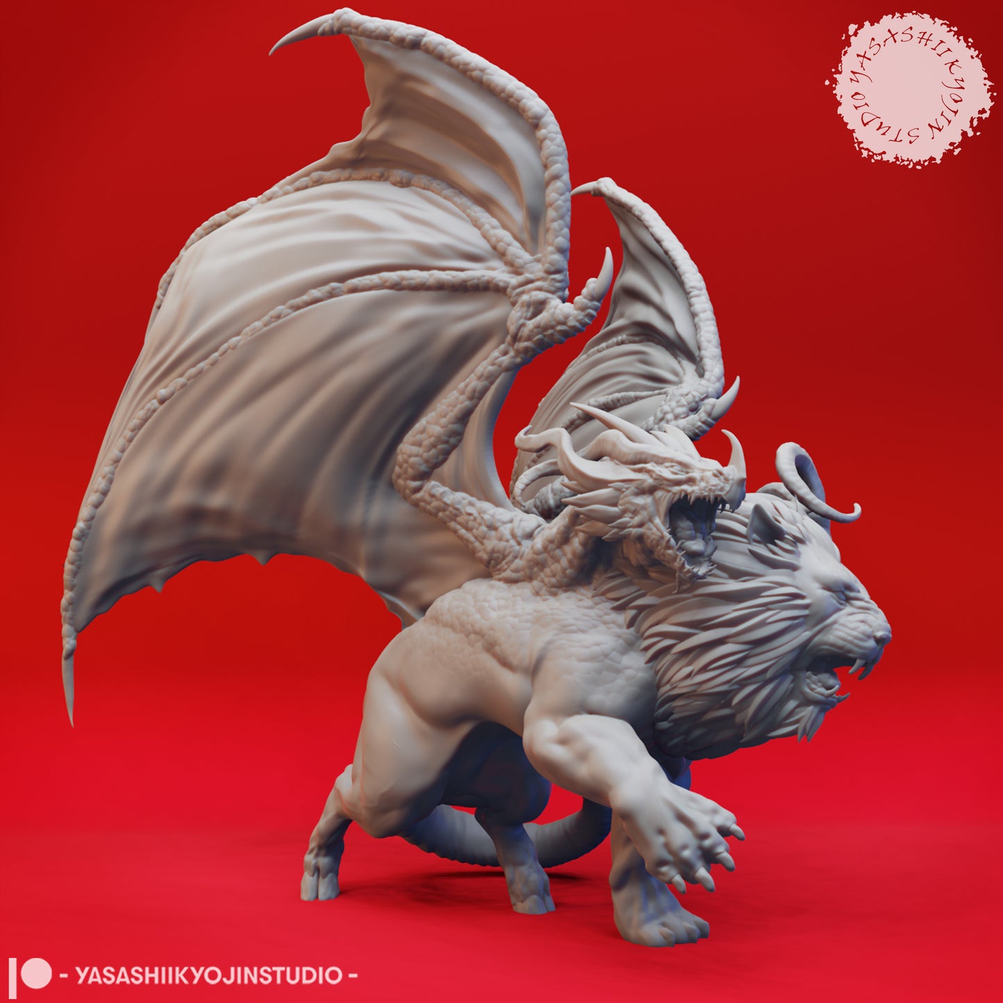 Chimera - 3D Printed Mini for Tabletop Gaming, Dungeons and Dragons, Pathfinder, Kings of War and other RPG's