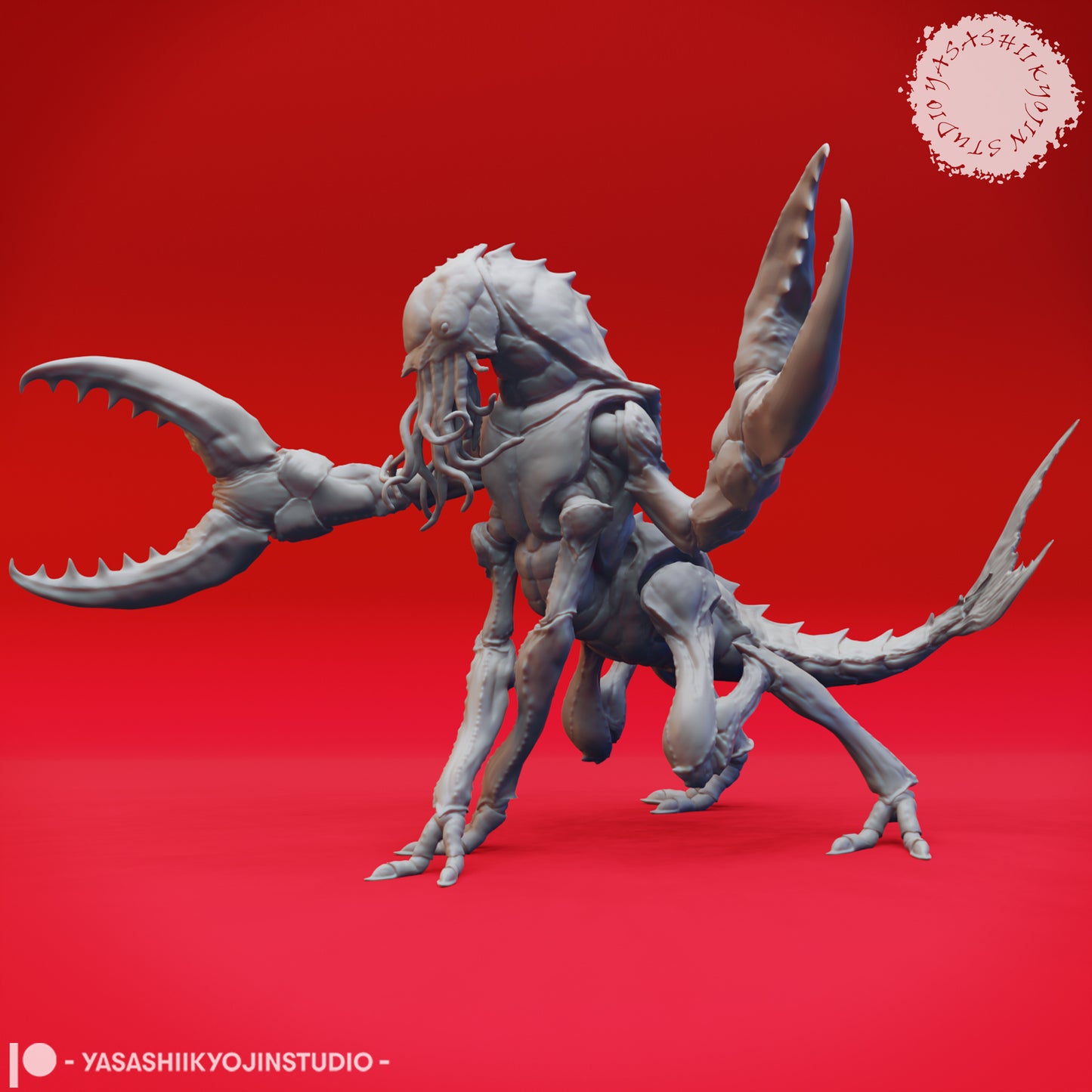 Chuul - Alert - 3D Printed Mini for Tabletop Gaming, Dungeons and Dragons, Pathfinder, Kings of War and other RPG's