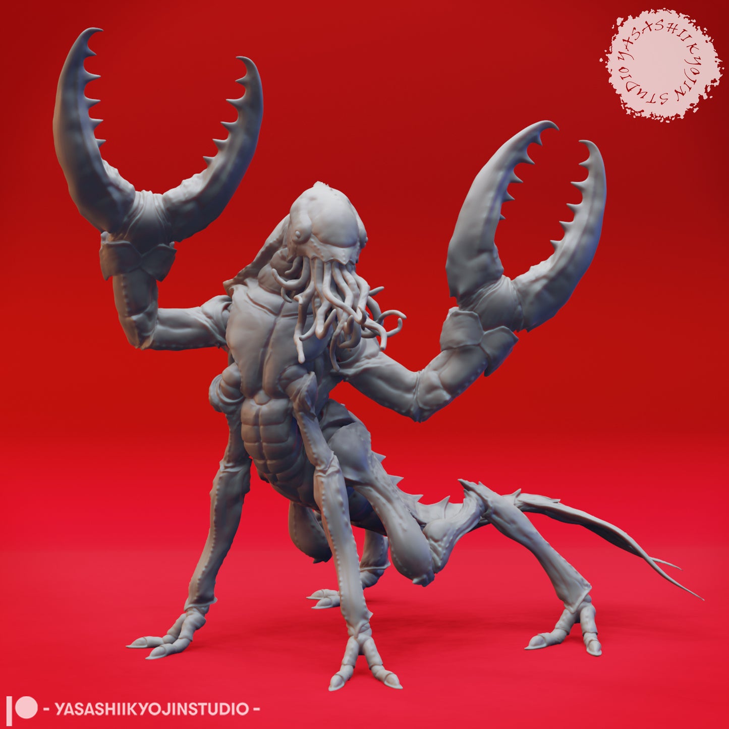 Chuul - Rearing - 3D Printed Mini for Tabletop Gaming, Dungeons and Dragons, Pathfinder, Kings of War and other RPG's