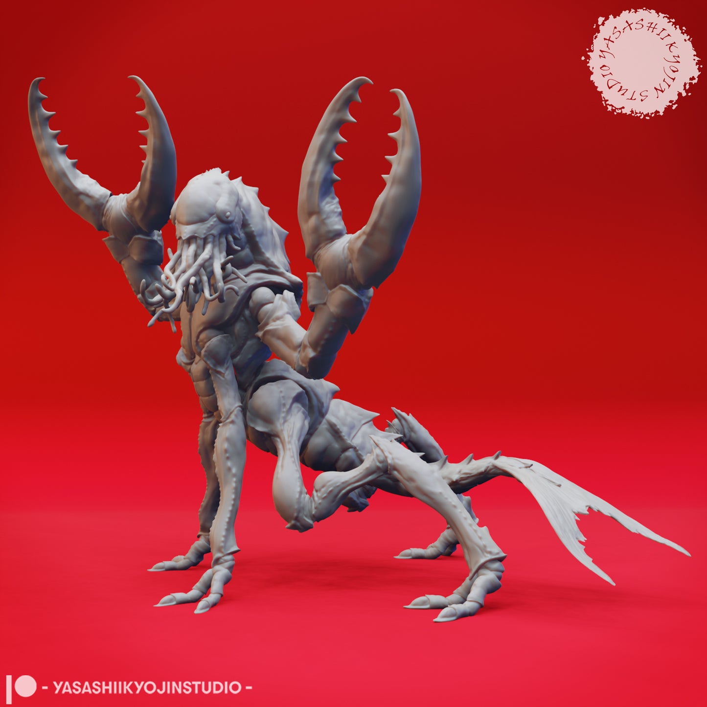 Chuul - Rearing - 3D Printed Mini for Tabletop Gaming, Dungeons and Dragons, Pathfinder, Kings of War and other RPG's