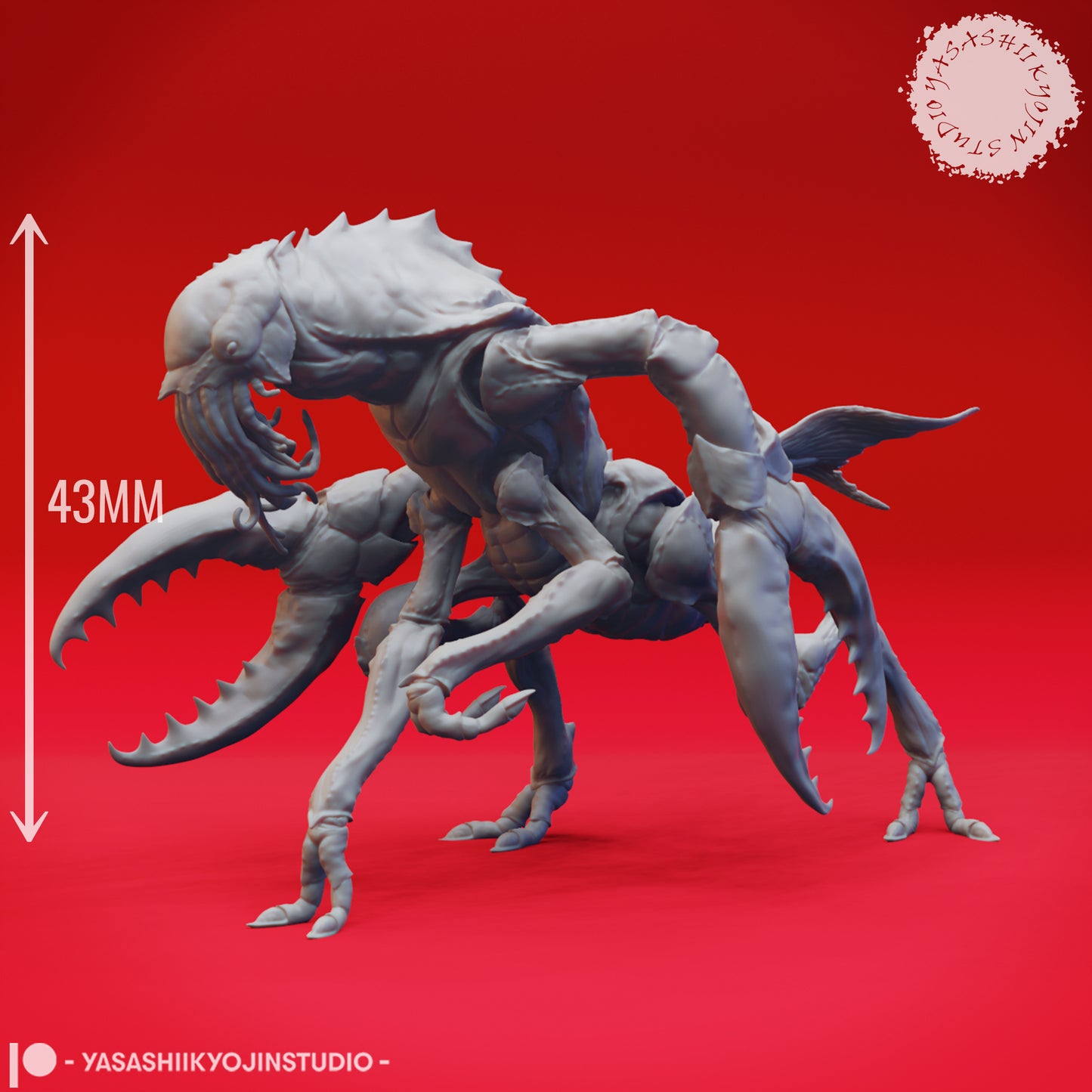 Chuul - Charging - 3D Printed Mini for Tabletop Gaming, Dungeons and Dragons, Pathfinder, Kings of War and other RPG's