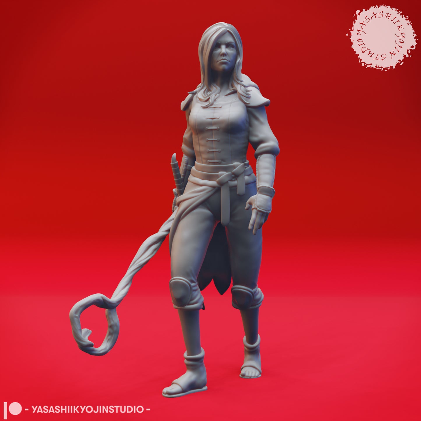 Druid - Lvl 1 - Female - 3D Printed Mini for Tabletop Gaming, Dungeons and Dragons, Pathfinder, Kings of War and other RPG's