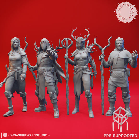 Druids - Human - Level Up - Tabletop Miniatures (Pre-Supported)