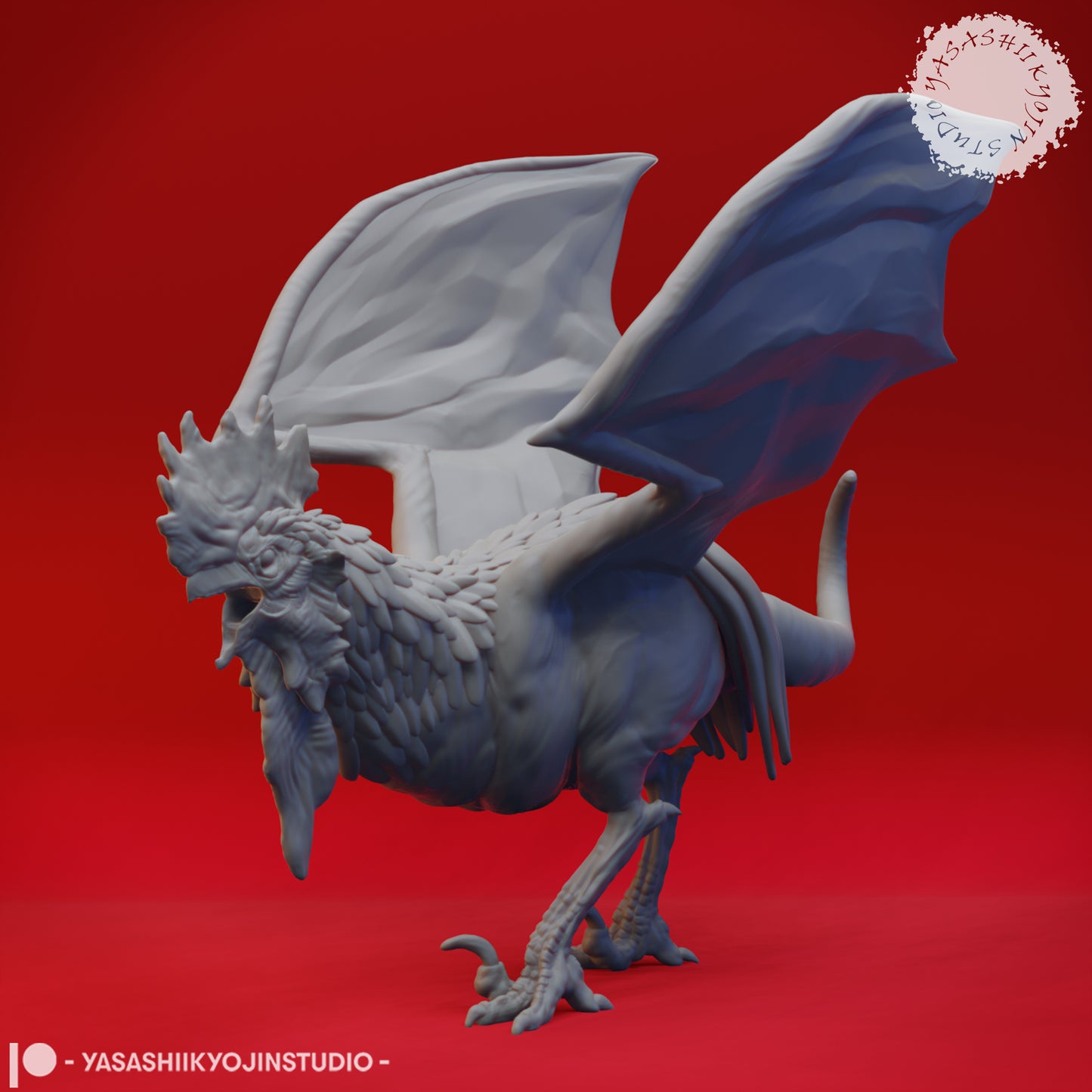 Cockatrice - 3D Printed Mini for Tabletop Gaming, Dungeons and Dragons, Pathfinder, Kings of War and other RPG's