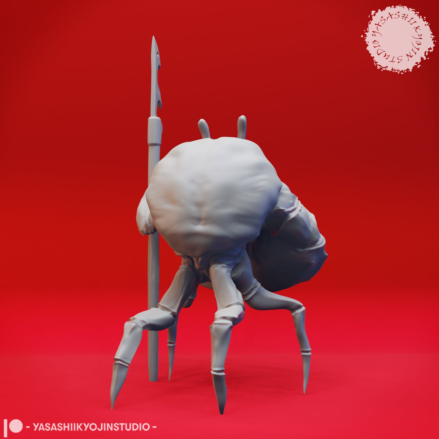 Crabfolk - Harpoon - Tabletop Miniatures (Pre-Supported STL)