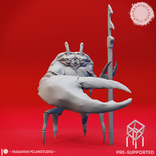 Crabfolk - Harpoon - Tabletop Miniatures (Pre-Supported STL)