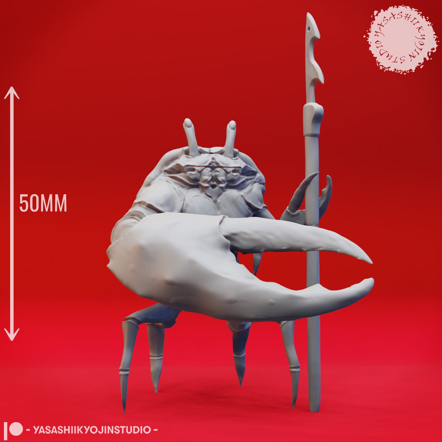 Crabfolk - Harpoon - Tabletop Miniatures (Pre-Supported STL)