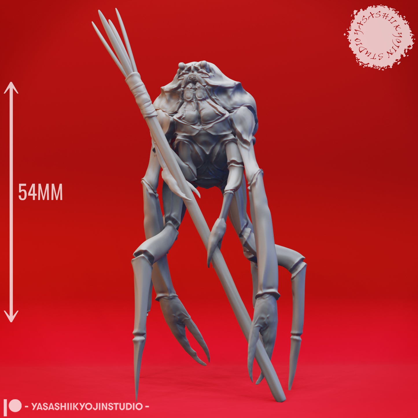 Crabfolk - Spear - Tabletop Miniatures (Pre-Supported STL)
