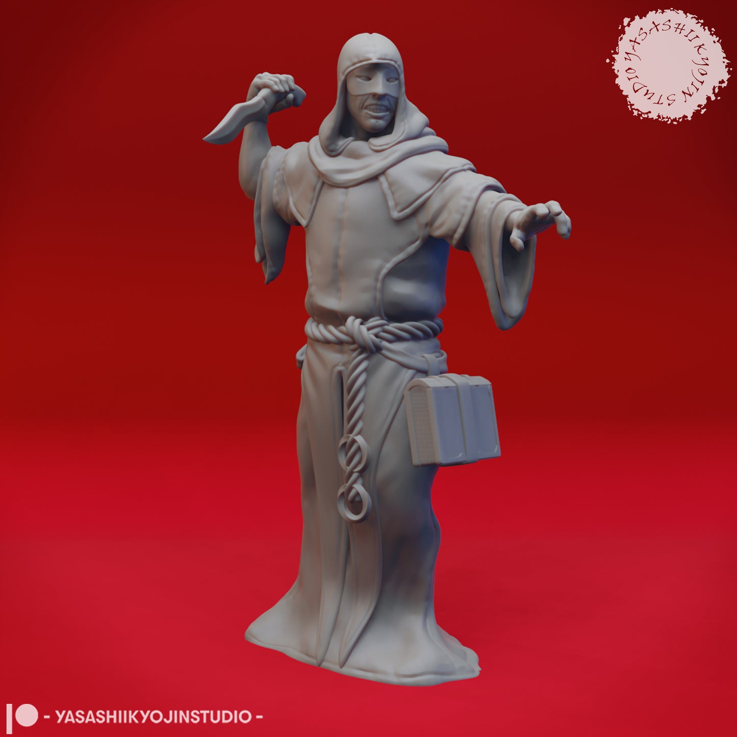 Cultist - Dagger - 3D Printed Mini for Tabletop Gaming, Dungeons and Dragons, Pathfinder, Kings of War and other RPG's