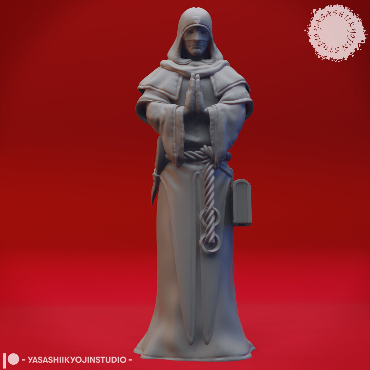 Cultist - Praying - 3D Printed Mini for Tabletop Gaming, Dungeons and Dragons, Pathfinder, Kings of War and other RPG's