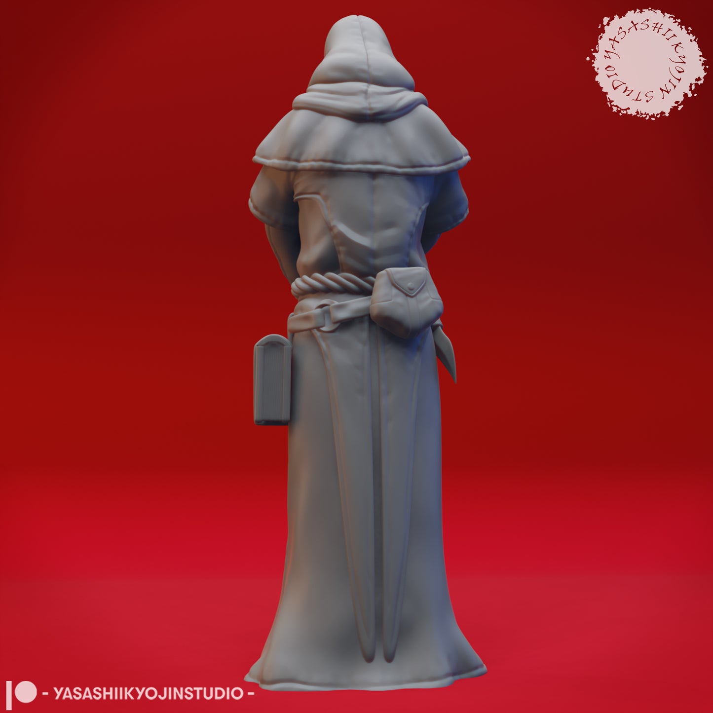 Cultist - Praying - 3D Printed Mini for Tabletop Gaming, Dungeons and Dragons, Pathfinder, Kings of War and other RPG's