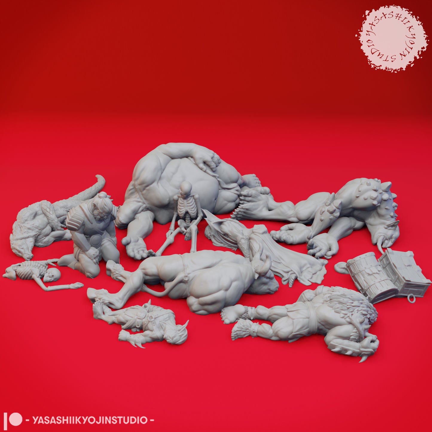 Fallen Enemies - Bundle - 3D Printed Mini for Tabletop Gaming, Dungeons and Dragons, Pathfinder, Kings of War and other RPG's