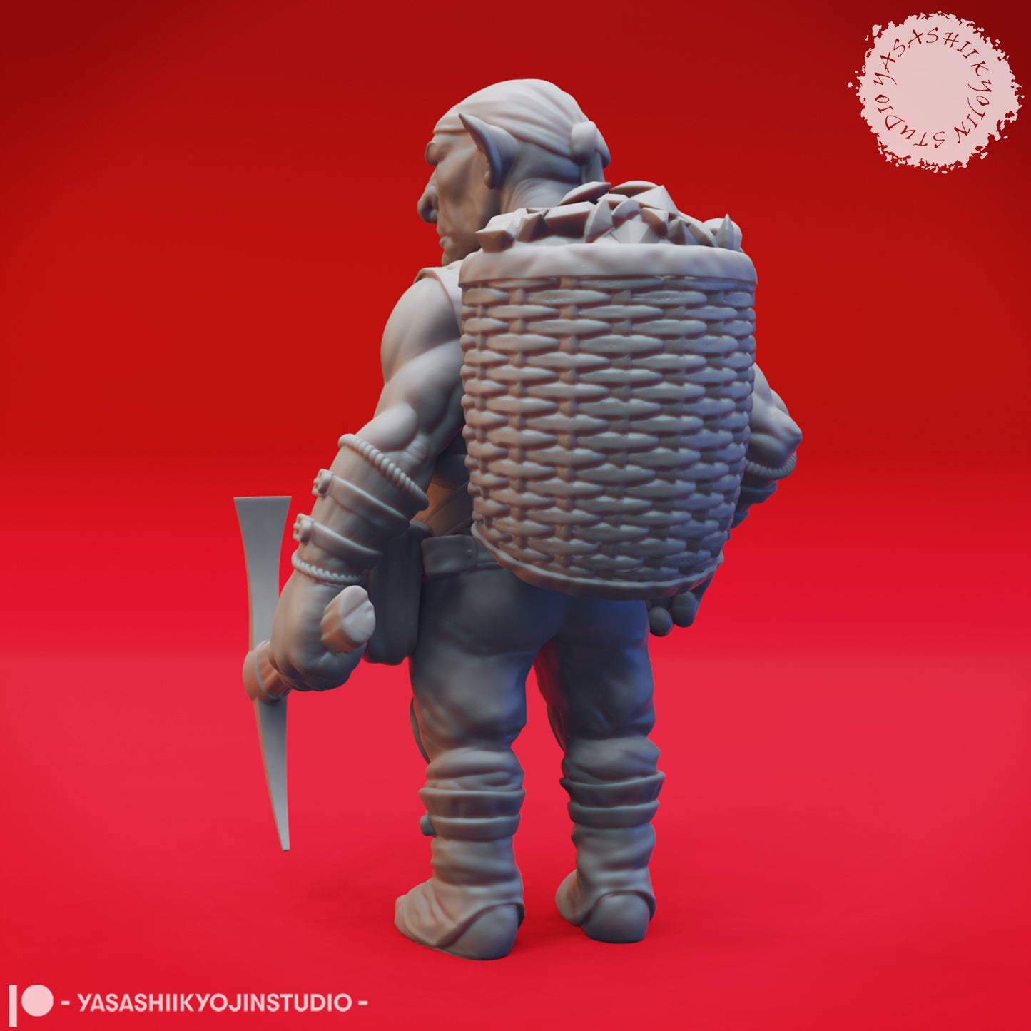 Deep Gnome - Miner - Tabletop Miniature (Pre-Supported STL)