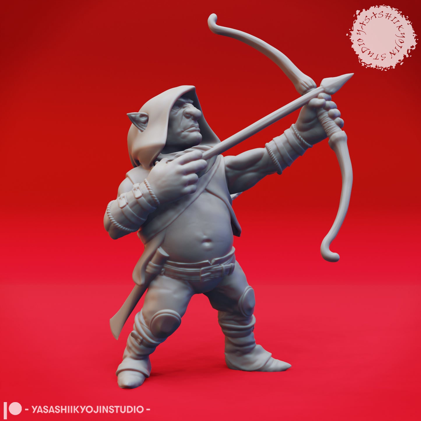 Deep Gnome - Archer - Tabletop Miniature (Pre-Supported STL)
