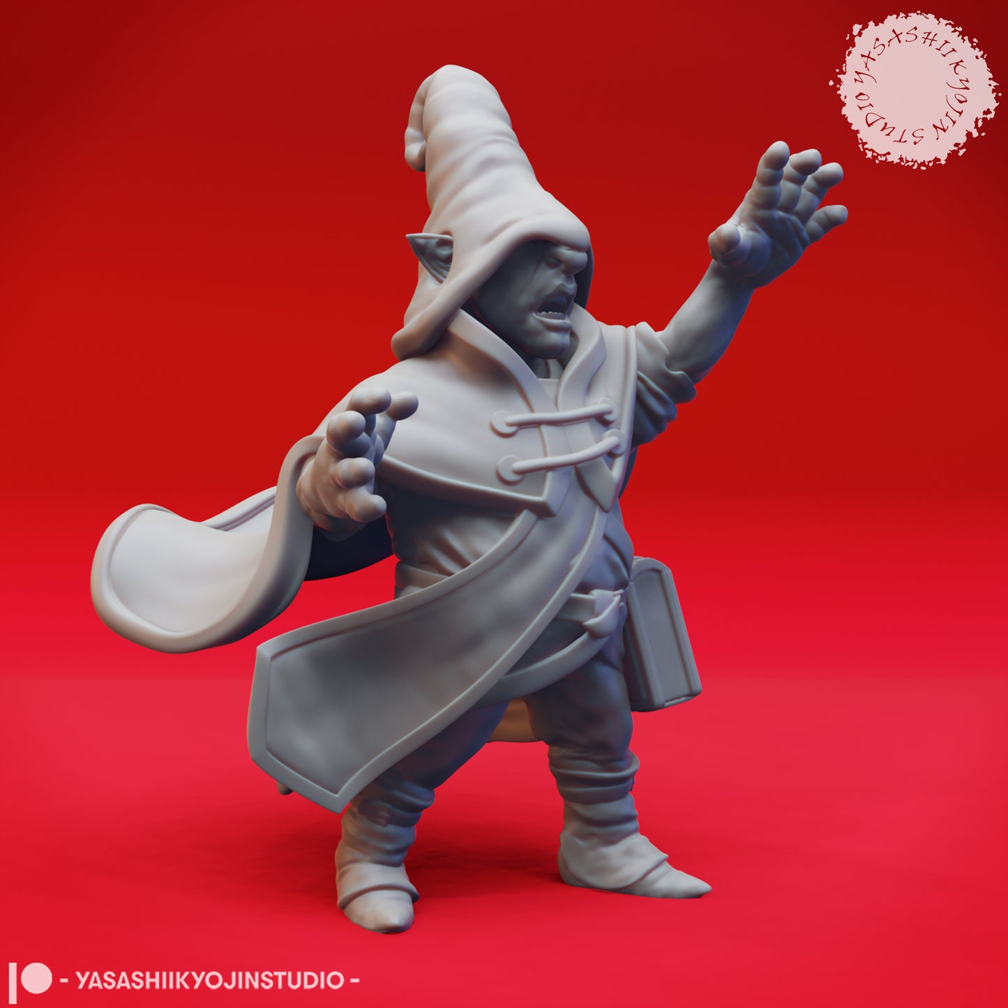 Deep Gnome - Spellcaster - Tabletop Miniature (Pre-Supported STL)