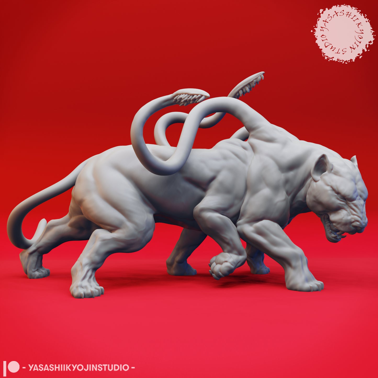 Displacer Beast - Agro - 3D Printed Mini for Tabletop Gaming, Dungeons and Dragons, Pathfinder, Kings of War and other RPG's