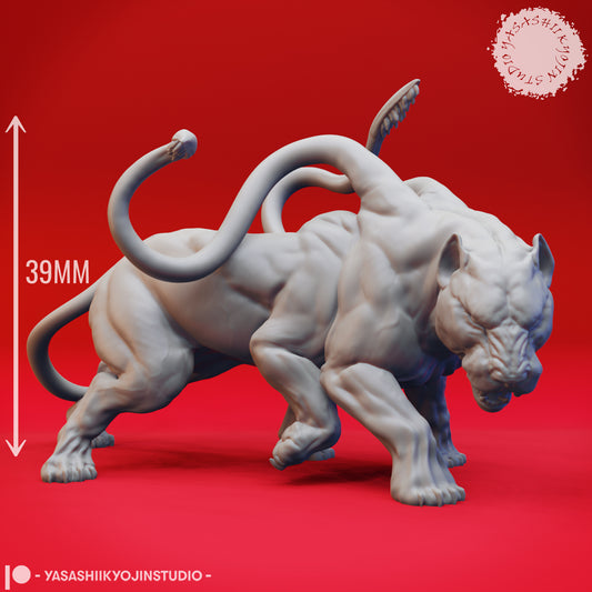 Displacer Beast - Agro - 3D Printed Mini for Tabletop Gaming, Dungeons and Dragons, Pathfinder, Kings of War and other RPG's