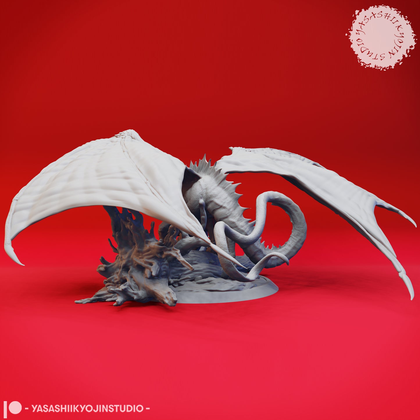 Dragon - Adult Green - 3D Printed Mini for Tabletop Gaming, Dungeons and Dragons, Pathfinder, Kings of War and other RPG's